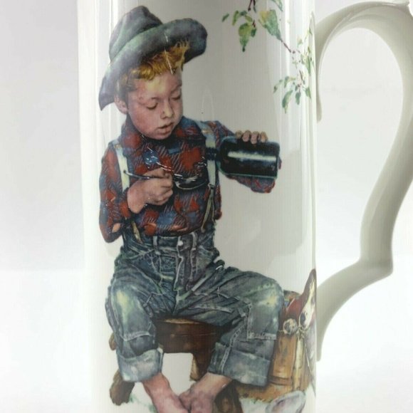 Norman Rockwell Gorham Limited, "The Mysterious Malady" Stein. #704 of 9,800. - Picture 6 of 10